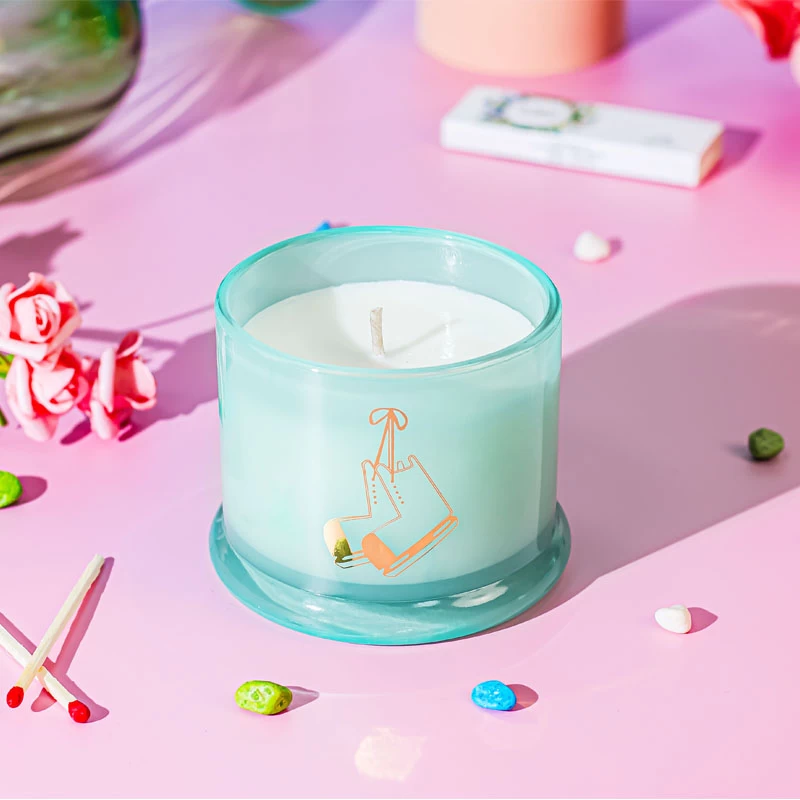Wholesale Empty Glass Candle Container With Lid