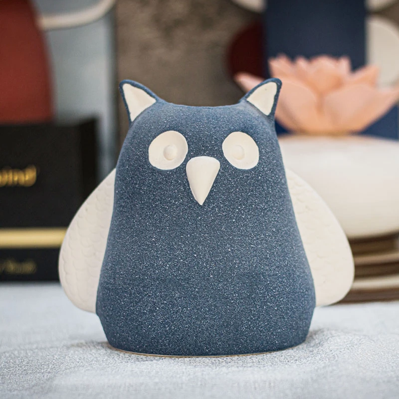Ceramic Blue Vase For Shelf Decor