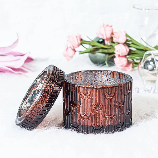 customized glass candle holder