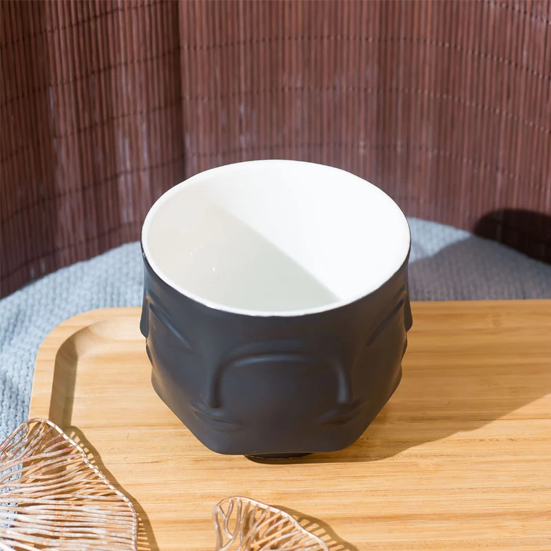 家の装飾製品バルクキャンドルホルダーファクトリーマットブラックセラミック