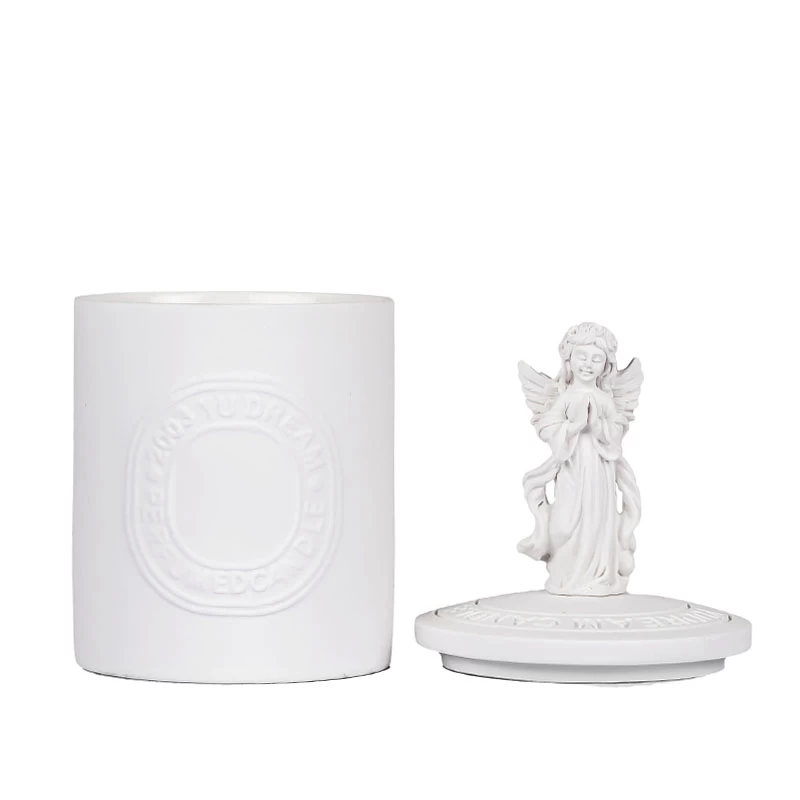 5oz Porcelain Votive Candle Jar With Lid White