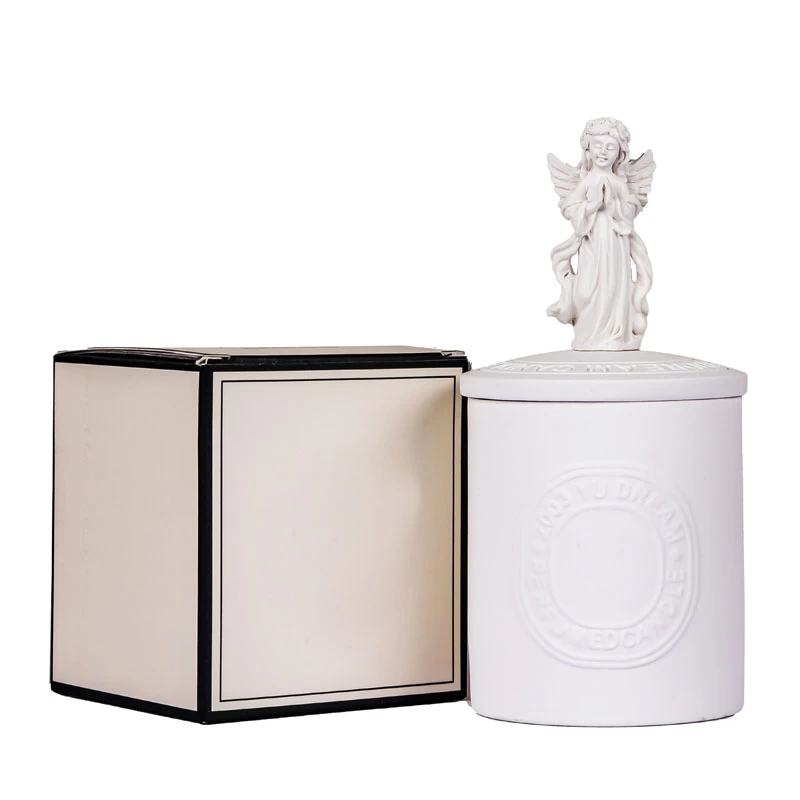 5oz Porcelain Votive Candle Jar With Lid White