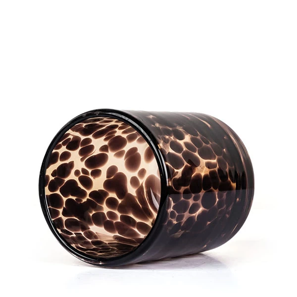 leopard spotted candle holders