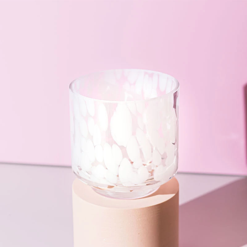 5oz Bulk Handmade Soy Candles Holder Glass For Sale White
