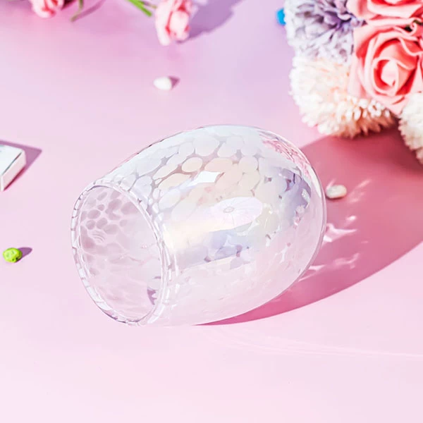 wine glass candle jar