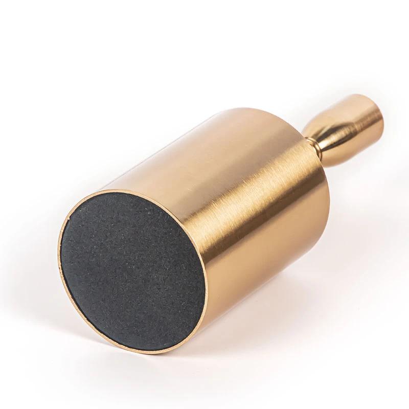 Metallic Brass Pillar Candle Holder 11.42