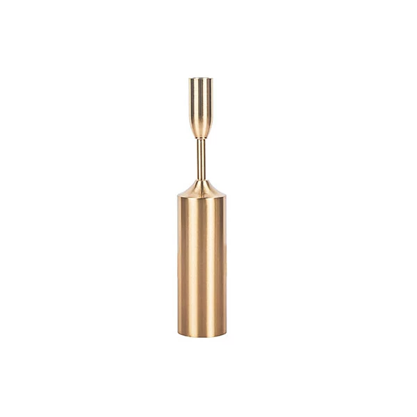 gold pillar candle holder