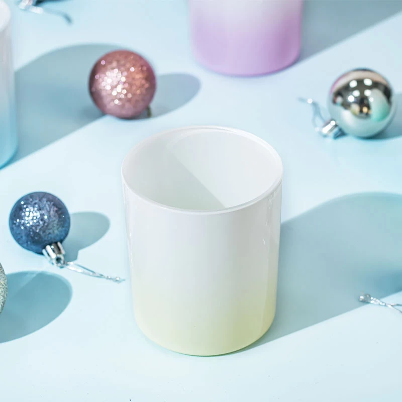 11oz Ombre Coloring Candle Glass With Lid Wholesale