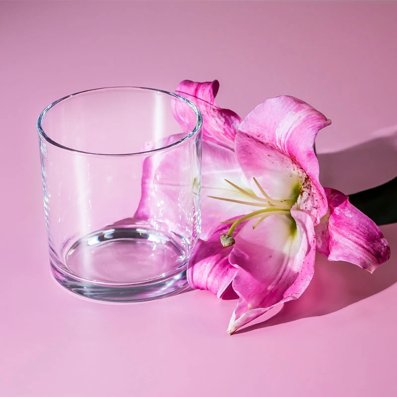 10x10cm  Glass Cylinder for Scented Candles 15 oz