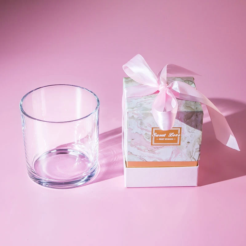10x10cm  Glass Cylinder for Scented Candles 15 oz