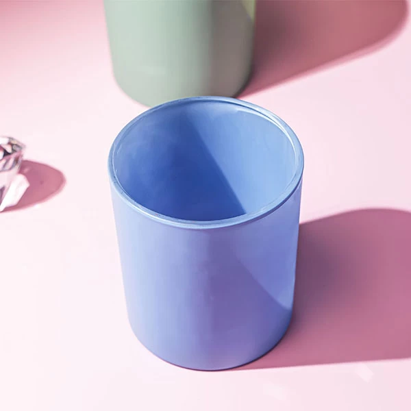 china matte blue candle jar manufacturer