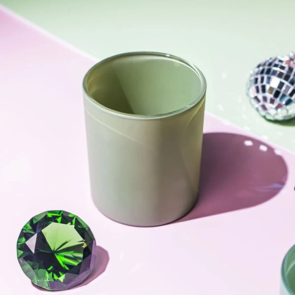 china matte olive candle jar factory