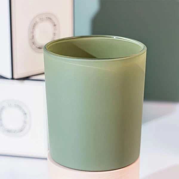 china olive glass candle jar wholesale