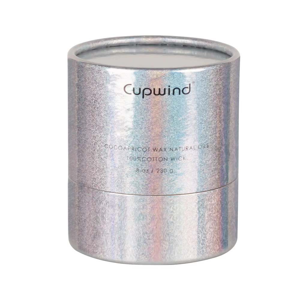 Caixa de vela de cilindro espumante personalizada