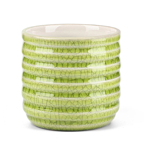 crazing ceramic candle holder green CUPWIND
