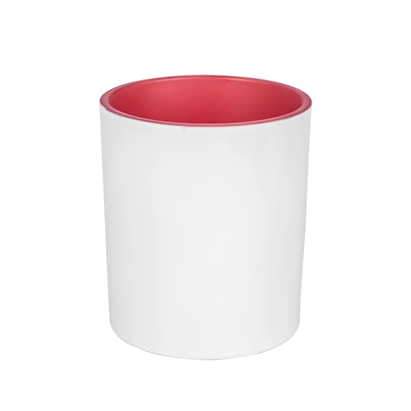 matte white candle jar
