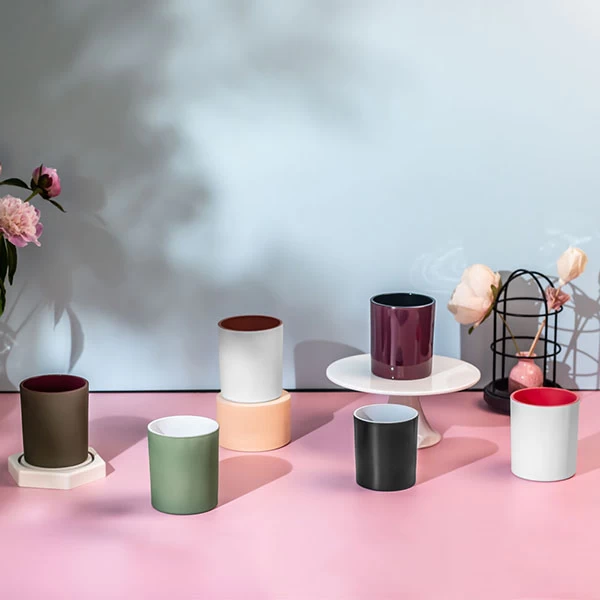 matte candle jar glass
