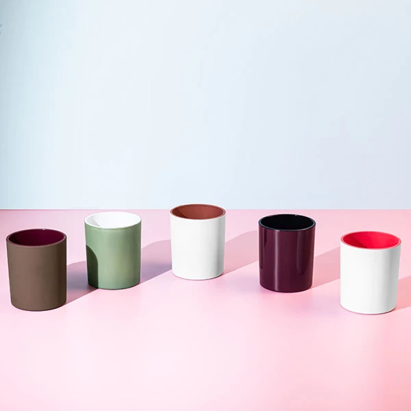 china matte white candle jar factory