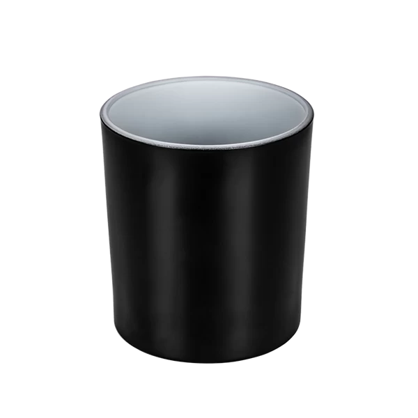 matte black candle jar