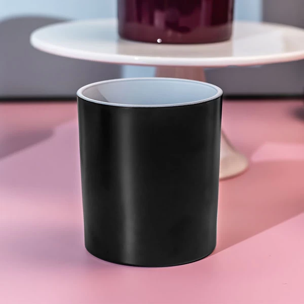 china black glass candle jar wholesale