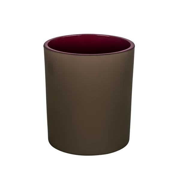 matte brown candle jar