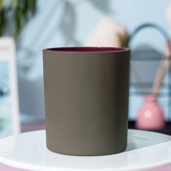 china brown glass candle jar wholesale