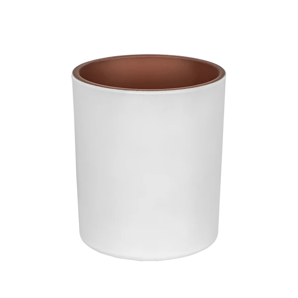 matte white candle jar