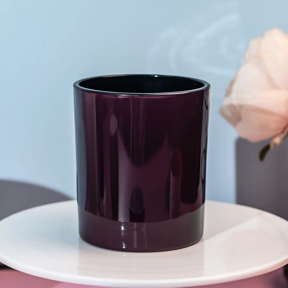 Opaque Spray Glass Candle Vessel 14oz