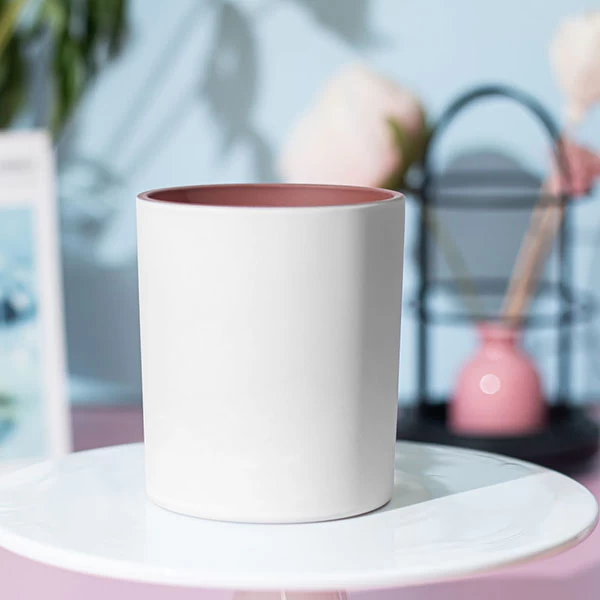 china white glass candle jar wholesale