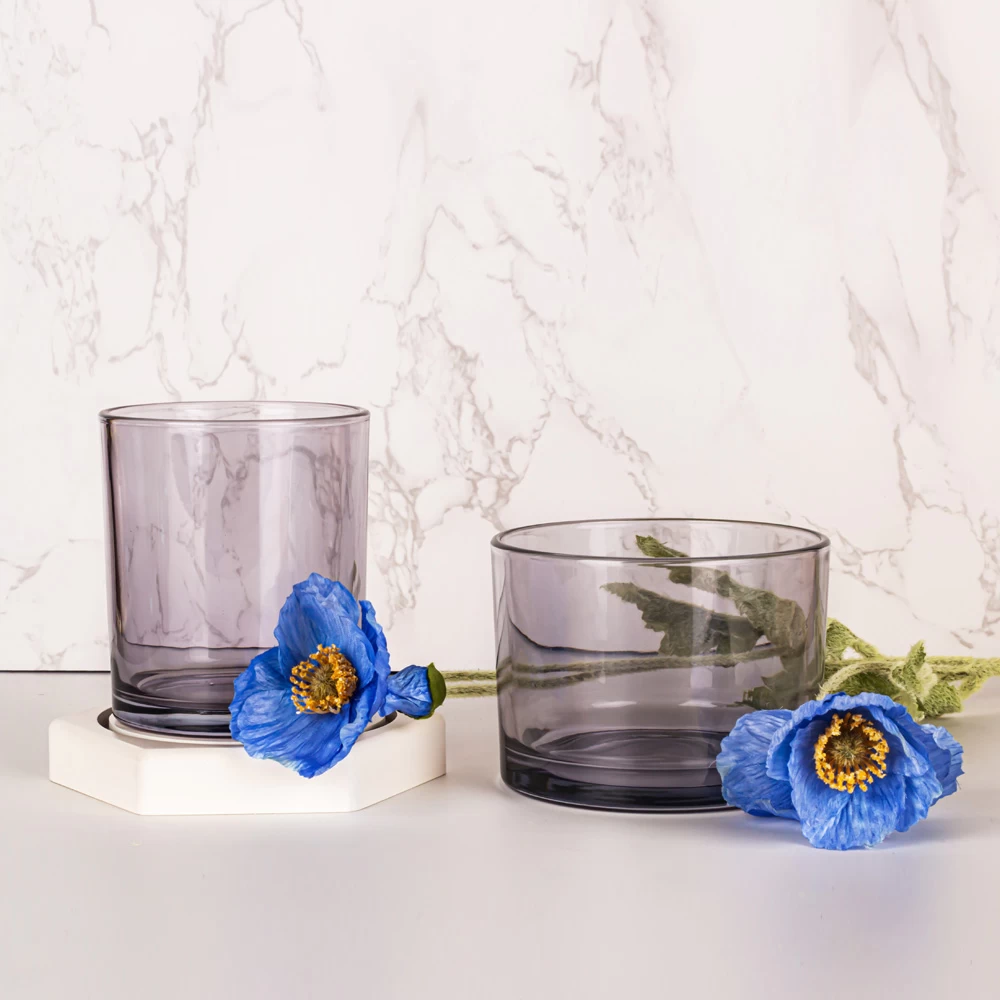 Transparentes Sprühkerzenglas aus Glas