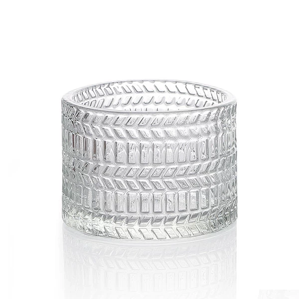 Luxury Plain Candle Glass 7 oz with Glass Lid 