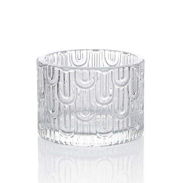9x6.5cm Luxury  Embossed Candle Vessel Supply