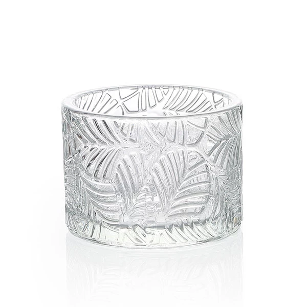 9x6.5cm Elegant Embossed Candle Glass Wholesale