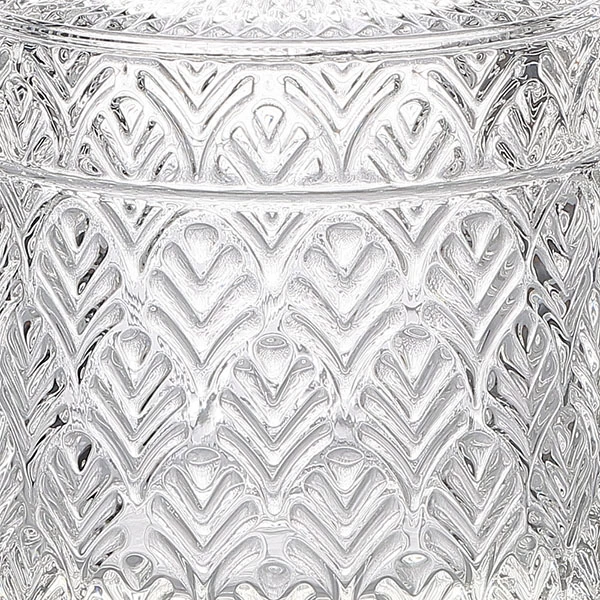 9x6.5cm Elegant Embossed Candle Glass Factory