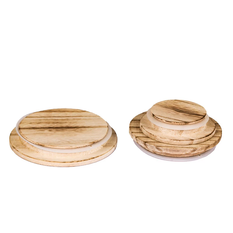 Tampa de madeira Paulownia para velas perfumadas