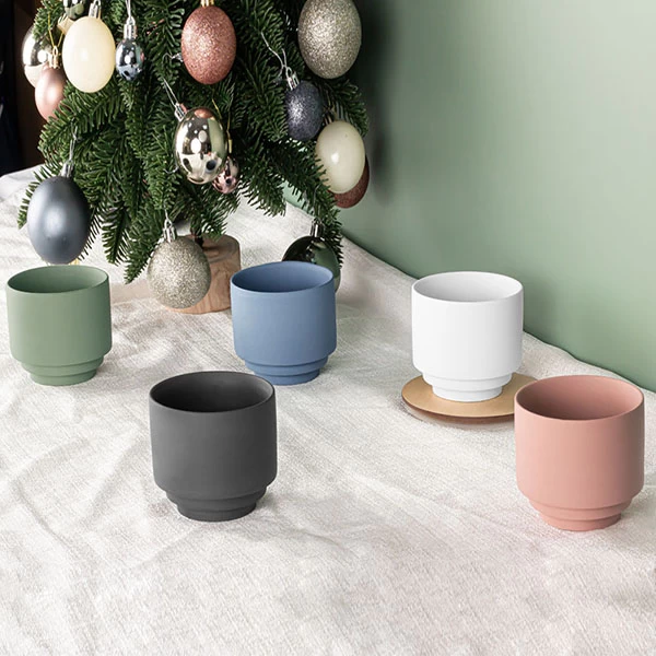 Nordic Stylish Matte Ceramic Vessel 10.5oz for Scented Candles Making