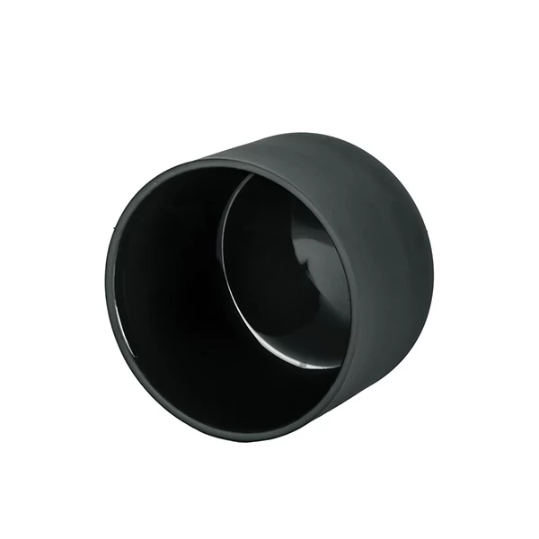 black ceramic candle jar