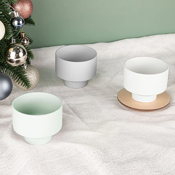 matte ceramic candle bowl