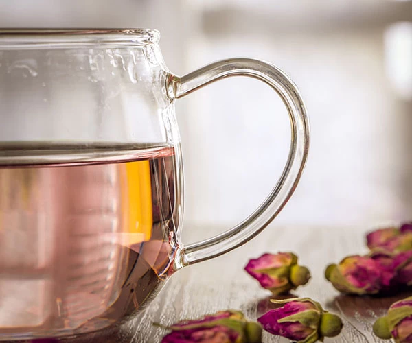 21oz Sustainable Bososilicate Glass Tea Cup with Glass Filter Glass Lid