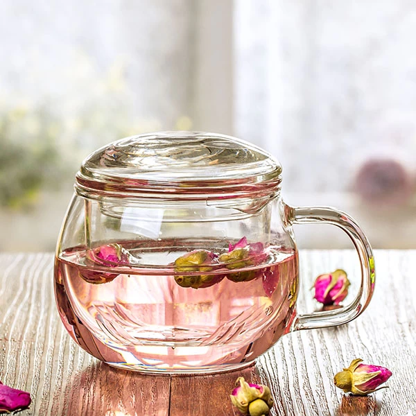 10oz Roundball Borosilicate Glass Tea Cup