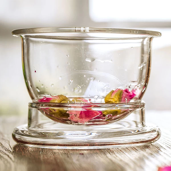 Sustainable Bososilicate Glass Tea Cup 10oz with Glass Filter