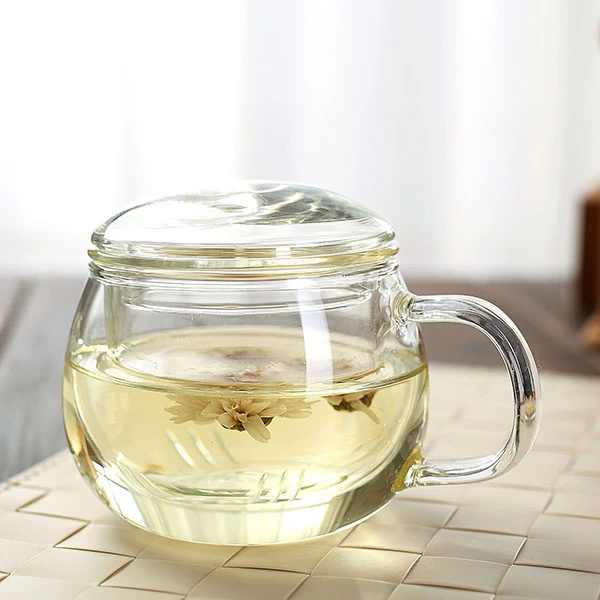 10oz Roundball Borosilicate Glass Tea Cup