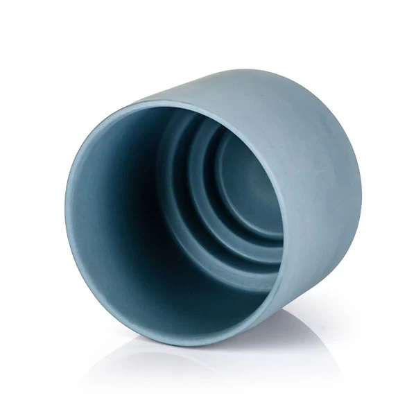 Scented Candle Matte Blue Ceramic Jar with Footstand Candle Container Custom LOGO Available