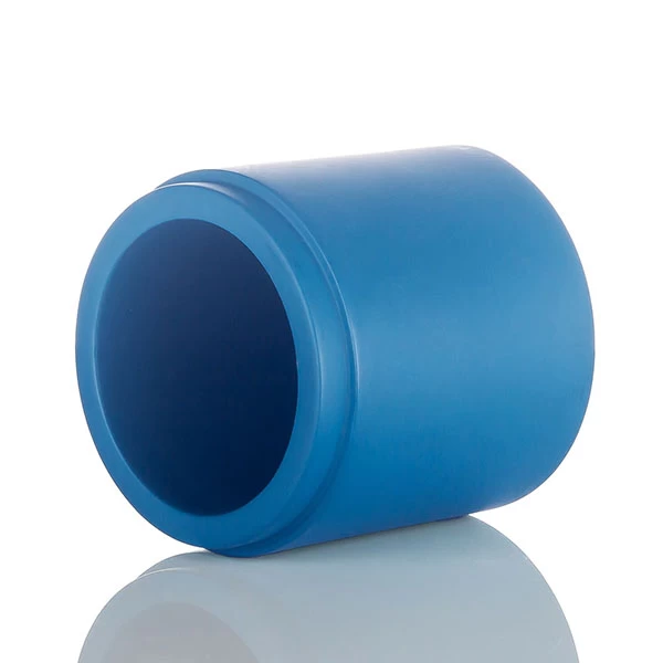 blue concrete candle holder