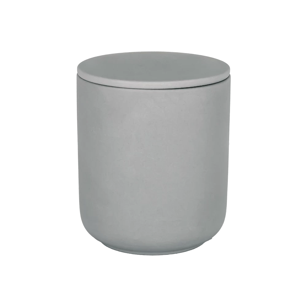 10oz Ceramic Clay Handmade Stoneware Candle Holder With Lid