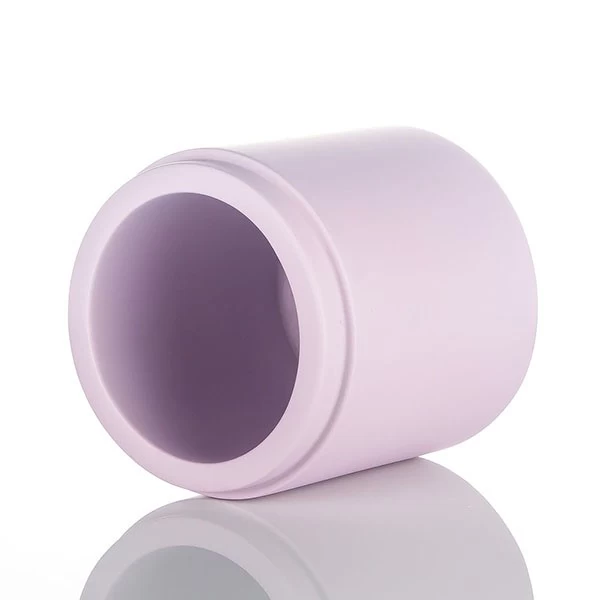 pink concrete candle holder
