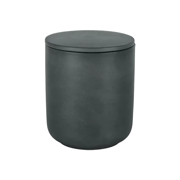 ceramic candle jar black
