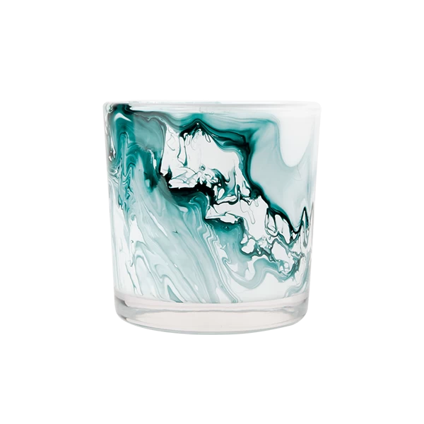 watercolor glass candle jar