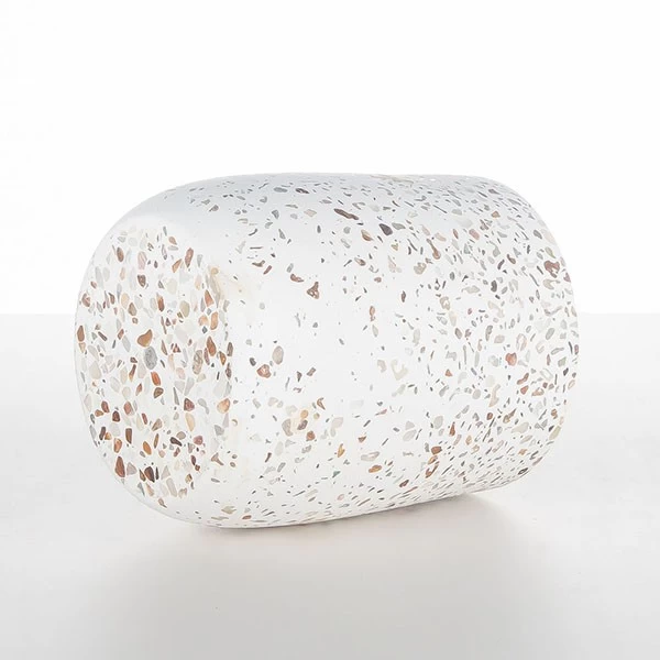 9oz Terrazzo White Concrete Candle Holder