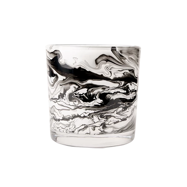 swirl glass candle glass